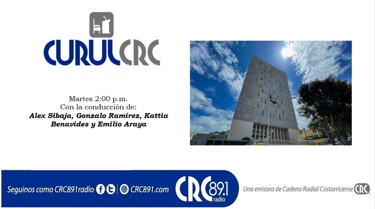 ¡Iniciamos edición de Martes! 🎙

Conducen:
<a href="/alexsibajag/">Alex Sibaja</a>
<a href="/Kabemo/">Kattia Benavides</a>
<a href="/EmilioArayaS/">Emilio Araya 🇨🇷</a>

📻: <a href="/CRC891Radio/">CRC891Radio</a>

📲 :facebook.com/share/v/16gYTV…