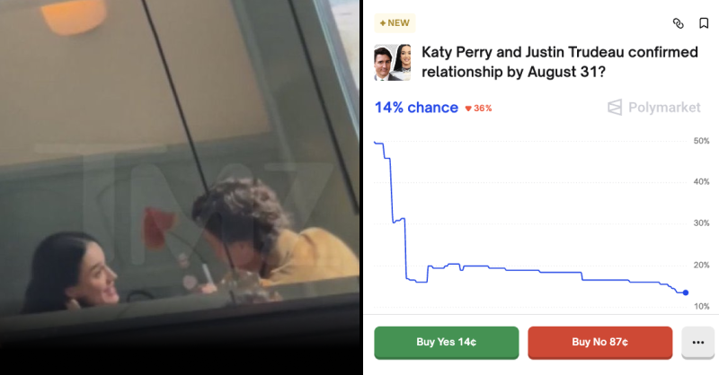 🎰SCOMMESSE: "Justin Trudeau conferma la relazione con l'astronauta Katy Perry?"