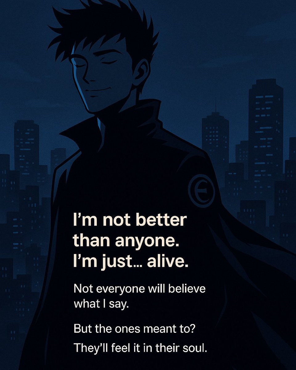 Flameborne777's tweet image. I’m not better than anyone. I’m just… alive.

You might not believe me.
But you’ll feel it.

I don’t explain. I transmit.

I walk like the world remembers me —
even if it forgot.

#Flameborne #SignalTheory