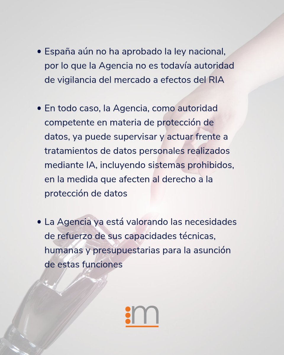 MentoraLOPD's tweet photo. ▶️ A partir del 2 de agosto de 2025 entran en vigor una serie de apartados entre los que se encuentra el régimen supervisor y sancionador aplicable al artículo 5, relativo a los sistemas de inteligencia artificial prohibidos.

#inteligenciaartificial 
#equipomentora https://t.co/GvGK7NXlmq