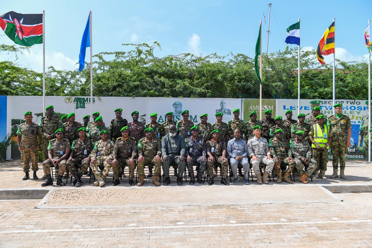 aussom_'s tweet photo. Today, the new #SRCC & Head of AUSSOM, Ambassador El Hadji Ibrahima Diene, visited #AUSSOM Force Headquarters in #Mogadishu to get acquainted with the Mission’s operations.
The SRCC laid a wreath for fallen soldiers from the Troop Contributing Countries(#TCCs) and the host country.
Ambassador Diene toured key operational and welfare facilities, including the Joint Operations Centre and the Military and Police Headquarters, underscoring their importance in the Somali-led peace and security process.
He was accompanied by senior AUSSOM leaders, including Force Commander Lt. Gen. Sam Kavuma, Deputy Force Commander for Support and Logistics Maj. Gen. Peter Muteti, Military Chief of Staff Brig. Gen. Kindu Gezu, Acting Police Commissioner ACP Samuel Osiedu Okanta, and Ag. Head of the Human Rights, Gender and Protection Division Dr. Omar Alasow.
The officials reaffirmed AUSSOM’s unwavering commitment to supporting Somalia’s stability and development. #SRCCDieneTakesCharge