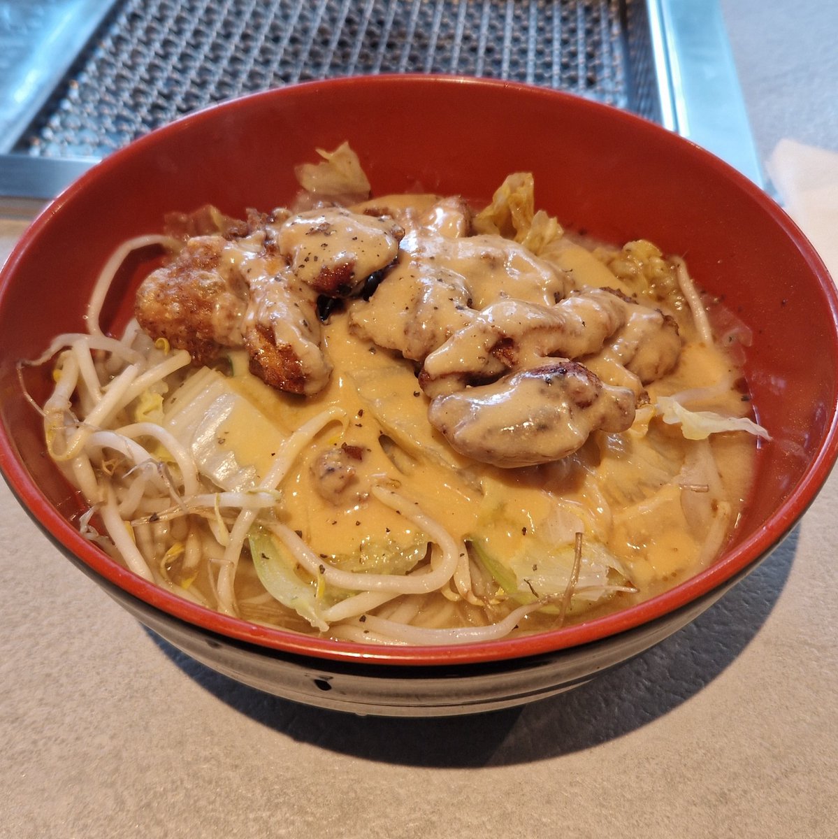 overnight trip to edinburgh means miso chicken ramen for tea 🍲