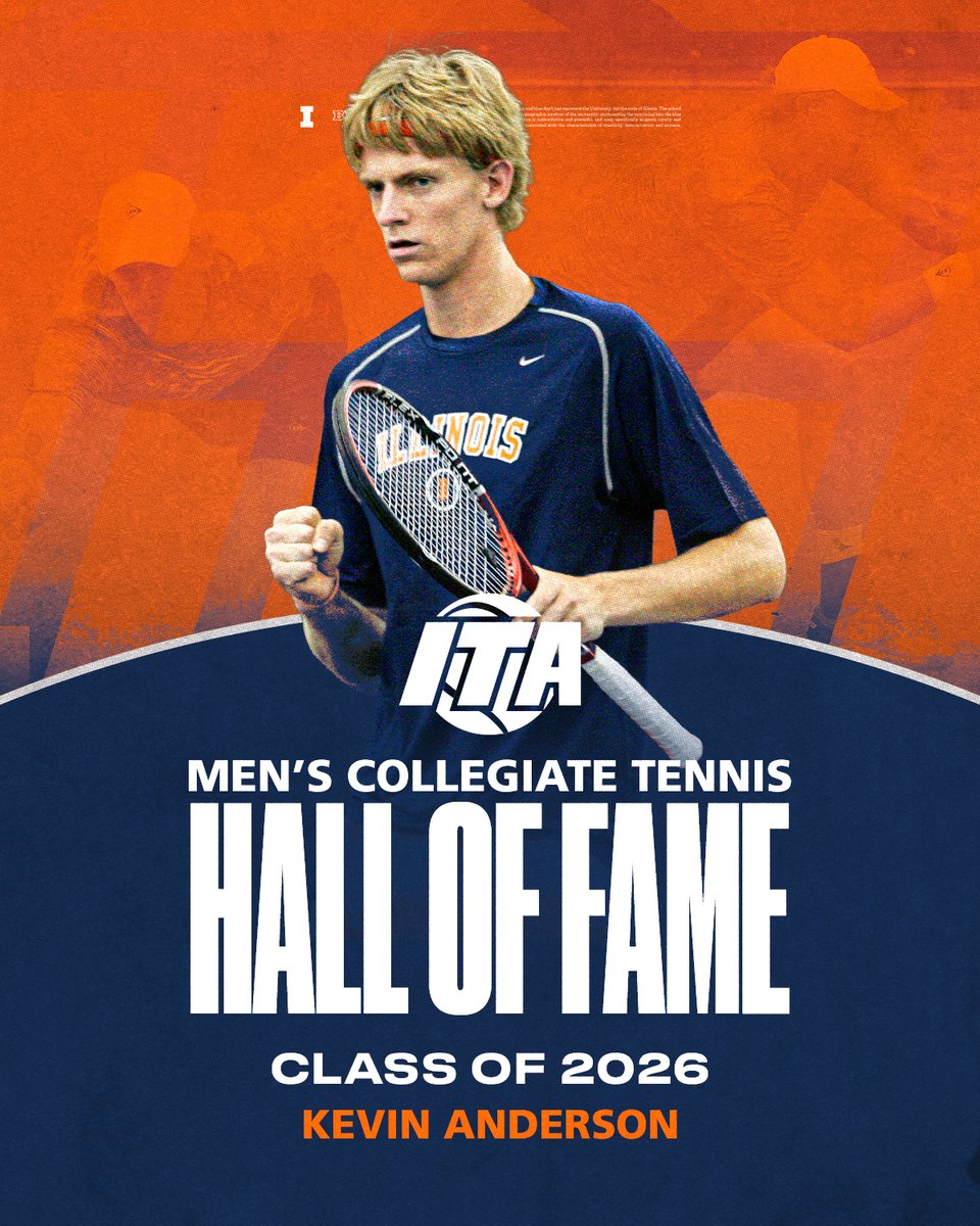 Enshrined among college tennis' elite.

Kevin Anderson is set to be inducted into the <a href="/ITA_Tennis/">ITA</a> Men's Hall of Fame as part of the Class of 2026!
