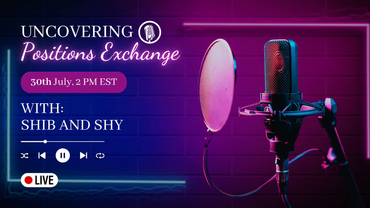🚨 Uncovering Positions Exchange - an AMA you don’t want to miss!

We’re going live on the <a href="/Shibtoken/">Shib</a> page this July 30 at 2 PM EST, with a special session hosted by <a href="/ShytoshiKusama/">Shytoshi Kusama™</a> 🔥

Get ready to dive into:
🔹 What Positions Exchange is all about
🔹 Key features that make us