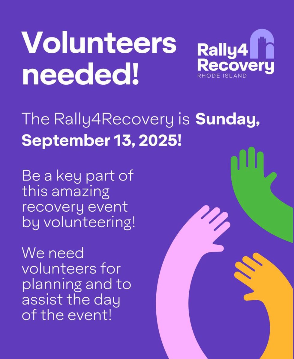 Join CHEARR at the Rally4Recovery in RI on Sept 13th! Don't miss this inspiring event. Check out ricares.org/rally4recovery/ for details. #Rally4Recovery #CHEARR