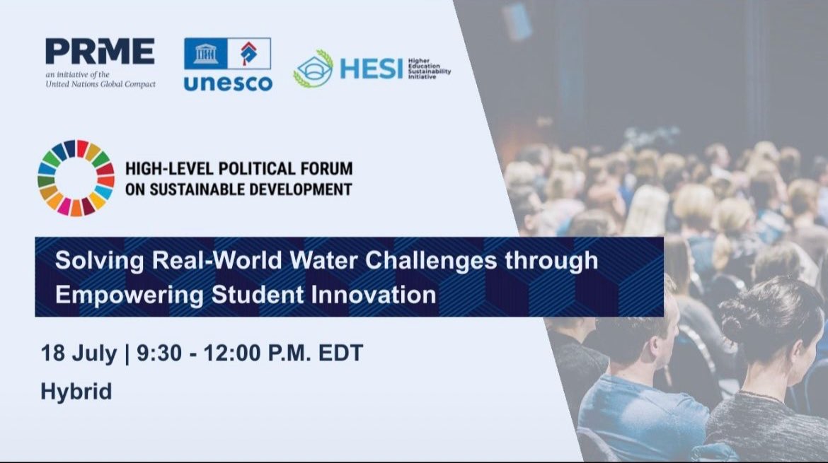 Honoured to moderate the Youth Expert Panel at the UN HLPF side event “Empowering Youth to Solve Real-World Water Challenges” 

I spotlighted water insecurity as a man-made humanitarian crisis—from Gaza to Sudan, this is a crisis of justice.

🎥 Watch: lnkd.in/eHdSNxdi