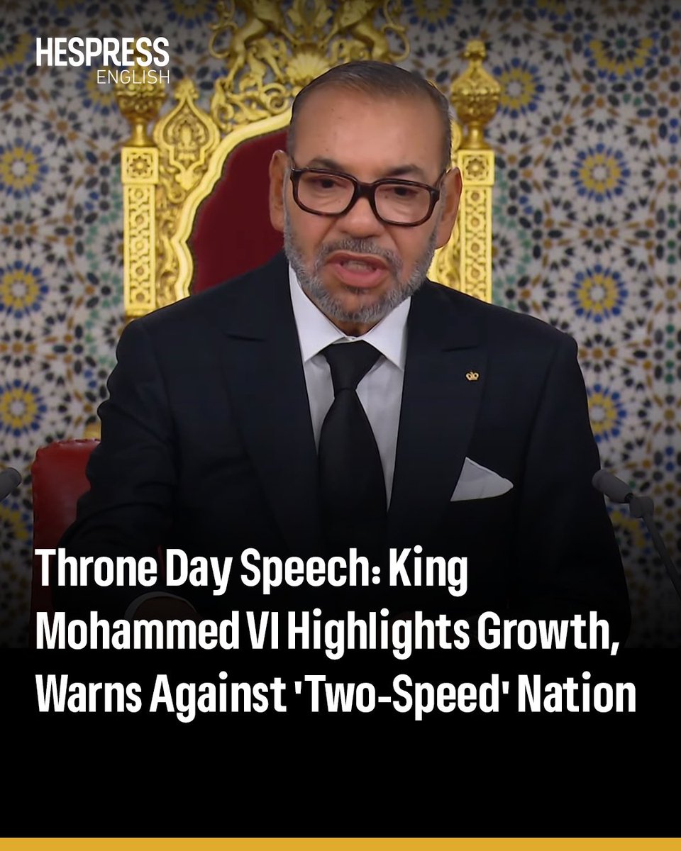 In his Throne Day address marking 26 years on the throne, King Mohammed VI reaffirmed the symbolic and political significance of the occasion as a moment to renew the mutual bond of allegiance between the monarchy and the Moroccan people, while also taking stock of the country’s