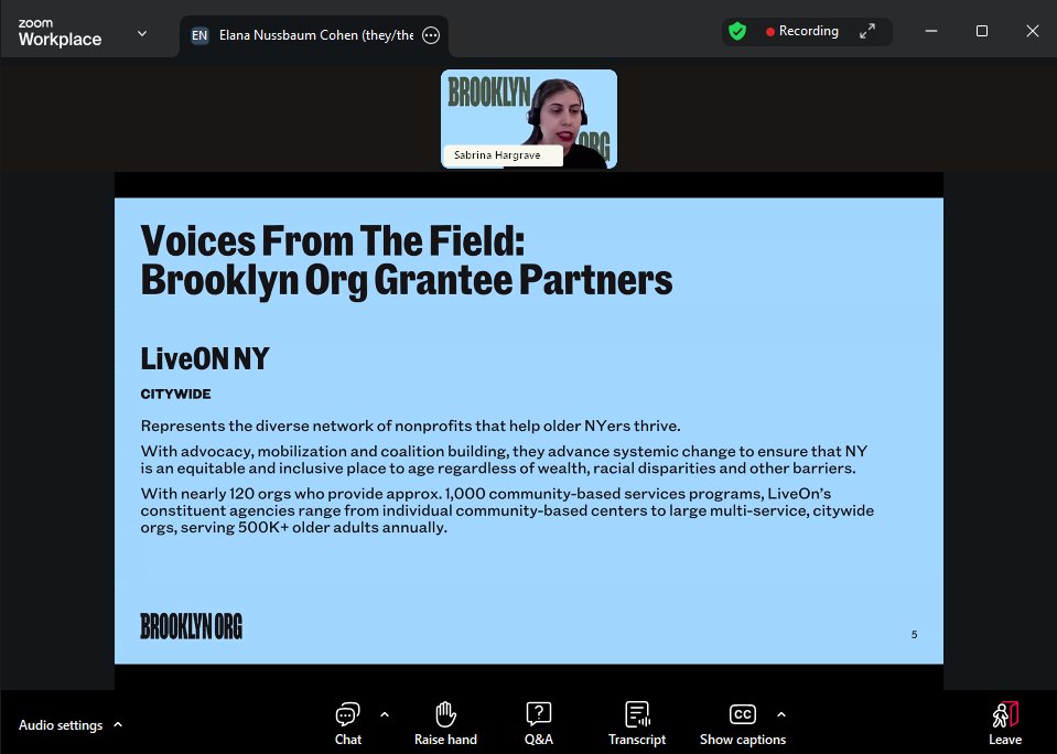 LiveOn NY (@liveonny) on Twitter photo We are glad to partner with Brooklyn Org to provide information regarding the emerging, serious needs of older New Yorkers, including during this afternoon's Brooklyn Backs Brookyn virtual community briefing. We are glad to partner with Brooklyn Org to provide information regarding the emerging, serious needs of older New Yorkers, including during this afternoon's Brooklyn Backs Brookyn virtual community briefing.