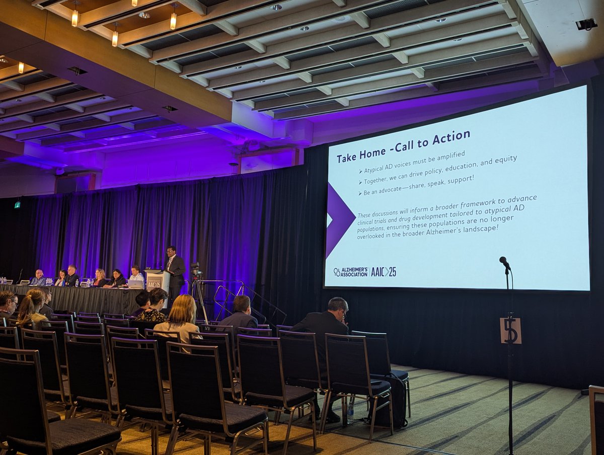 Atypical Alzheimer's Disease PIA (@atypicalpia) on Twitter photo 🧠 More of <a href="/AtypicalPIA/">Atypical Alzheimer's Disease PIA</a> at #AAIC25!!
An engaging perspective session and discussion calling to action to improve clinical trials for #AtypicalAD with terrific talks by <a href="/NeusFalgas/">Neus Falgàs</a> <a href="/NRGMayo/">Neurodegenerative Research Group at Mayo Clinic</a> <a href="/NeguineR/">Neguine Rezaii</a> @ Drs. La Joie, Aisen, and Ogbuagu. Chaired by <a href="/RikOssenkoppele/">RikOssenkoppele</a> and Dr. Raman 👏 🧠 More of <a href="/AtypicalPIA/">Atypical Alzheimer's Disease PIA</a> at #AAIC25!!
An engaging perspective session and discussion calling to action to improve clinical trials for #AtypicalAD with terrific talks by <a href="/NeusFalgas/">Neus Falgàs</a> <a href="/NRGMayo/">Neurodegenerative Research Group at Mayo Clinic</a> <a href="/NeguineR/">Neguine Rezaii</a> @ Drs. La Joie, Aisen, and Ogbuagu. Chaired by <a href="/RikOssenkoppele/">RikOssenkoppele</a> and Dr. Raman 👏