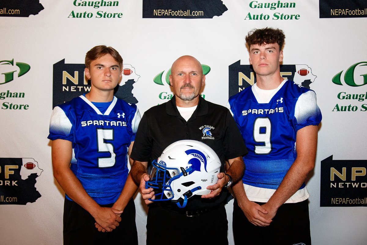 NPF Football (@nepafootball) on Twitter photo 2025 LFC Media Day: Mid Valley Spartans
Brett Yanoski, Coach Stan Yanoski, Rhys Williams
<a href="/MVAthletics931/">Mid Valley Athletics</a> 2025 LFC Media Day: Mid Valley Spartans
Brett Yanoski, Coach Stan Yanoski, Rhys Williams
<a href="/MVAthletics931/">Mid Valley Athletics</a>
