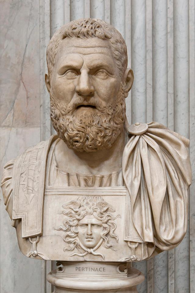 Born today 126AD Publius Helvius Pertinax, Roman Emperor. Born in Alba Pompeia, Italia. He succeeded Commodus to become the first emperor during the tumultuous Year of the Five Emperors.He reigned for 3 months.