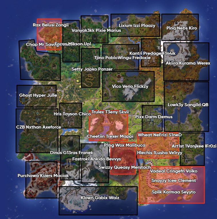 FNcompHQ's tweet image. EU FNCS GRAND FINALS MAP (30/33) (via @MapsByNoble)