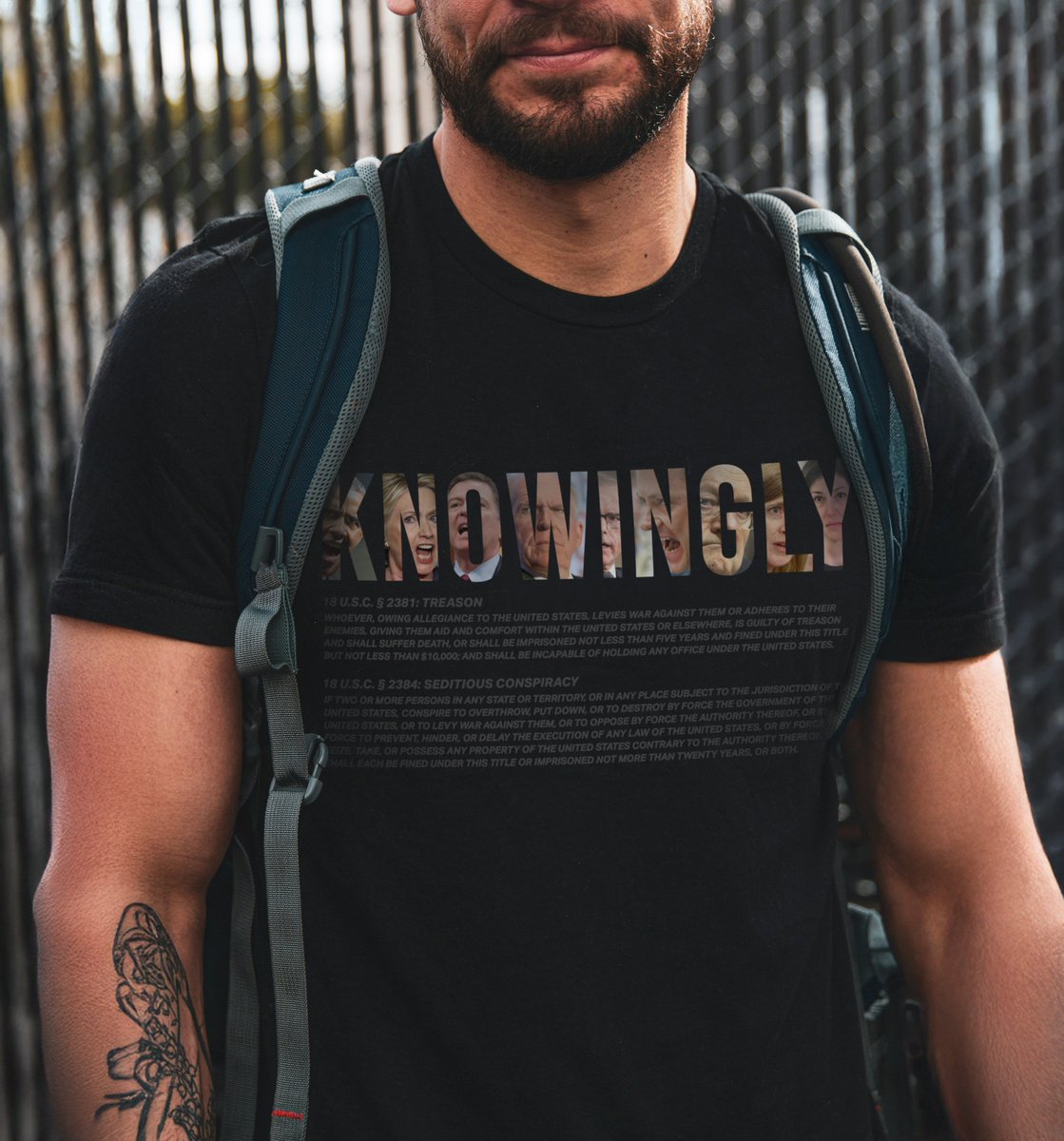 RISEAttireUS's tweet image. #KNOWINGLY. That&apos;s the KEY word. (well, that and treason &amp;amp; seditious conspiracy). But yeah... KNOWINGLY.  

[   S P R E A D   T H E   W O R D   ]

Cotton tees, trucker hats, hoodies, &amp;amp; sweatshirts available now. Made in USA 🇺🇸 ** Link in comments 👇👇