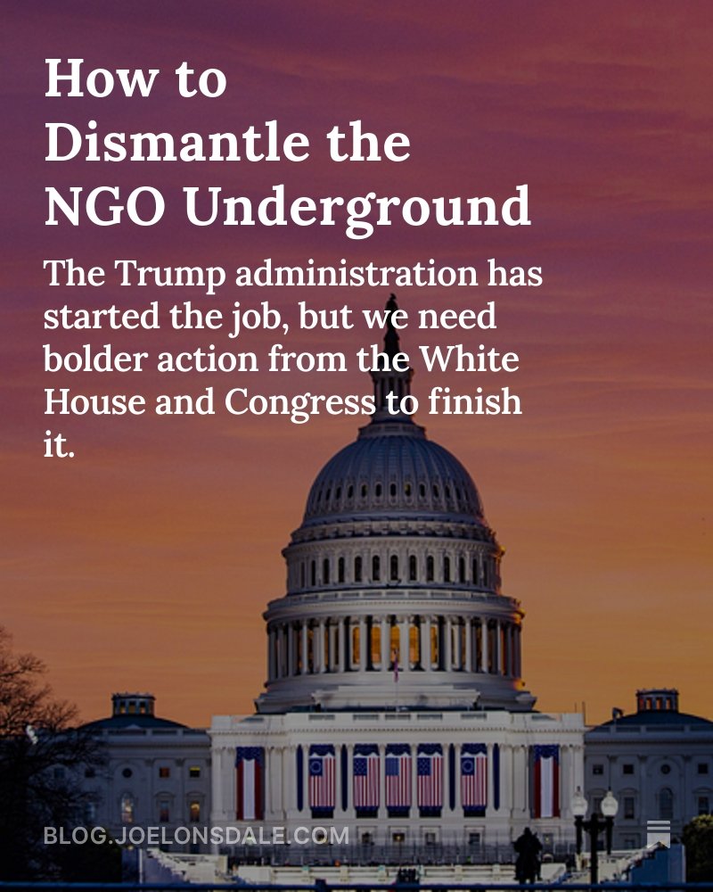 Six months into Trump 2.0, the battle against the crooked NGO underground started well. It’s unbelievable what’s been uncovered.

But we're at risk of losing steam; are we principled warriors, or principled losers?

Are R’s willing to be BOLD, and actually WIN? Here’s one way…