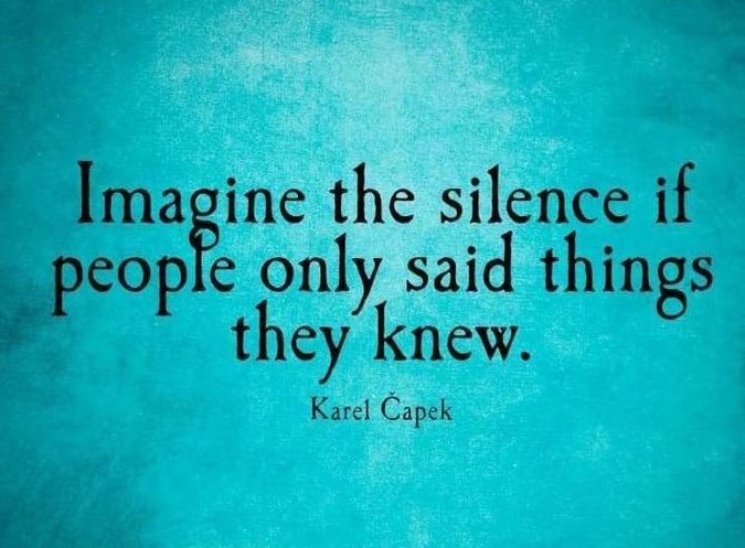 Καληνύχτα Τιελ και καλό ξημέρωμα 🙏🫶

“Φανταστείτε τη σιωπή αν οι άνθρωποι έλεγαν μόνο πράγματα που ήξεραν.”