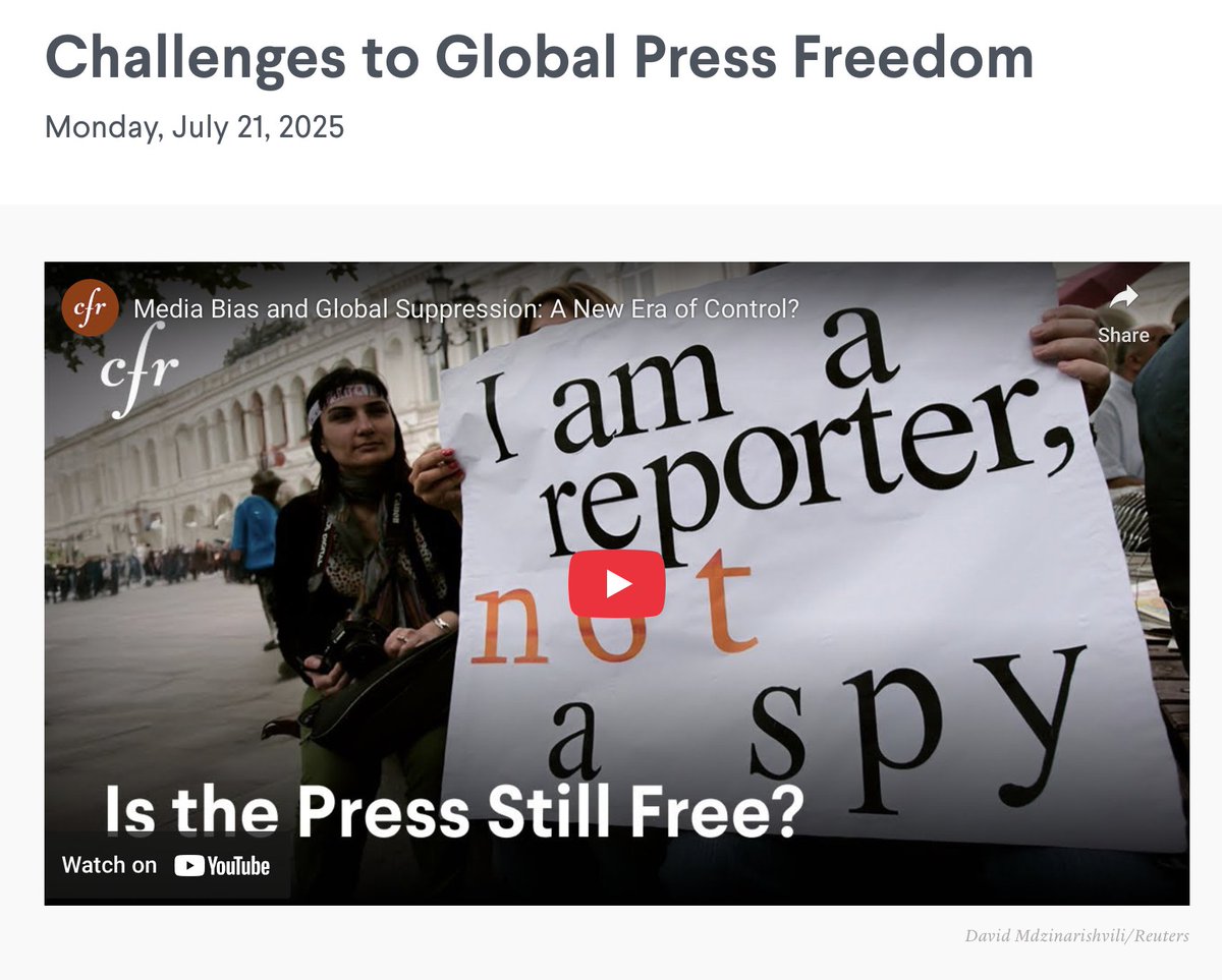 More than 200 Palestinian journalists have been killed covering Gaza.

When the Council on Foreign Relations recently hosted a discussion on Challenges to Global Press Freedom, I asked the panel whether the American press is meeting the moment —