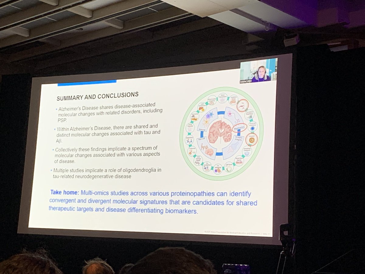 Congratulations Dr. Mariet Allen #NETanerLab <a href="/MayoClinicNeuro/">Mayo Clinic Neuro</a> <a href="/MayoClinic/">Mayo Clinic</a> on her talk on our discoveries on common and distinct pathways in #Alzheimers and related disorders. Great to see our <a href="/NIH/">NIH</a> CLEAR-AD program pathways discovered by many others in this session. #AAIC25