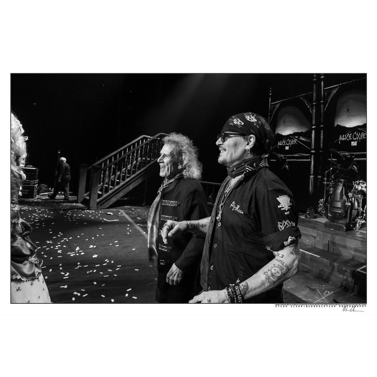 ReemDepp - Johnny Depp is A Legend ๐ฆ (@reemdepp) on Twitter photo Beautiful photos by <a href="/CerealKyler/">Kyler Clark</a>
Johnny Depp with Alice Cooper at the O2 Arena, London โ July 25, 2025! Beautiful photos by <a href="/CerealKyler/">Kyler Clark</a>
Johnny Depp with Alice Cooper at the O2 Arena, London โ July 25, 2025!