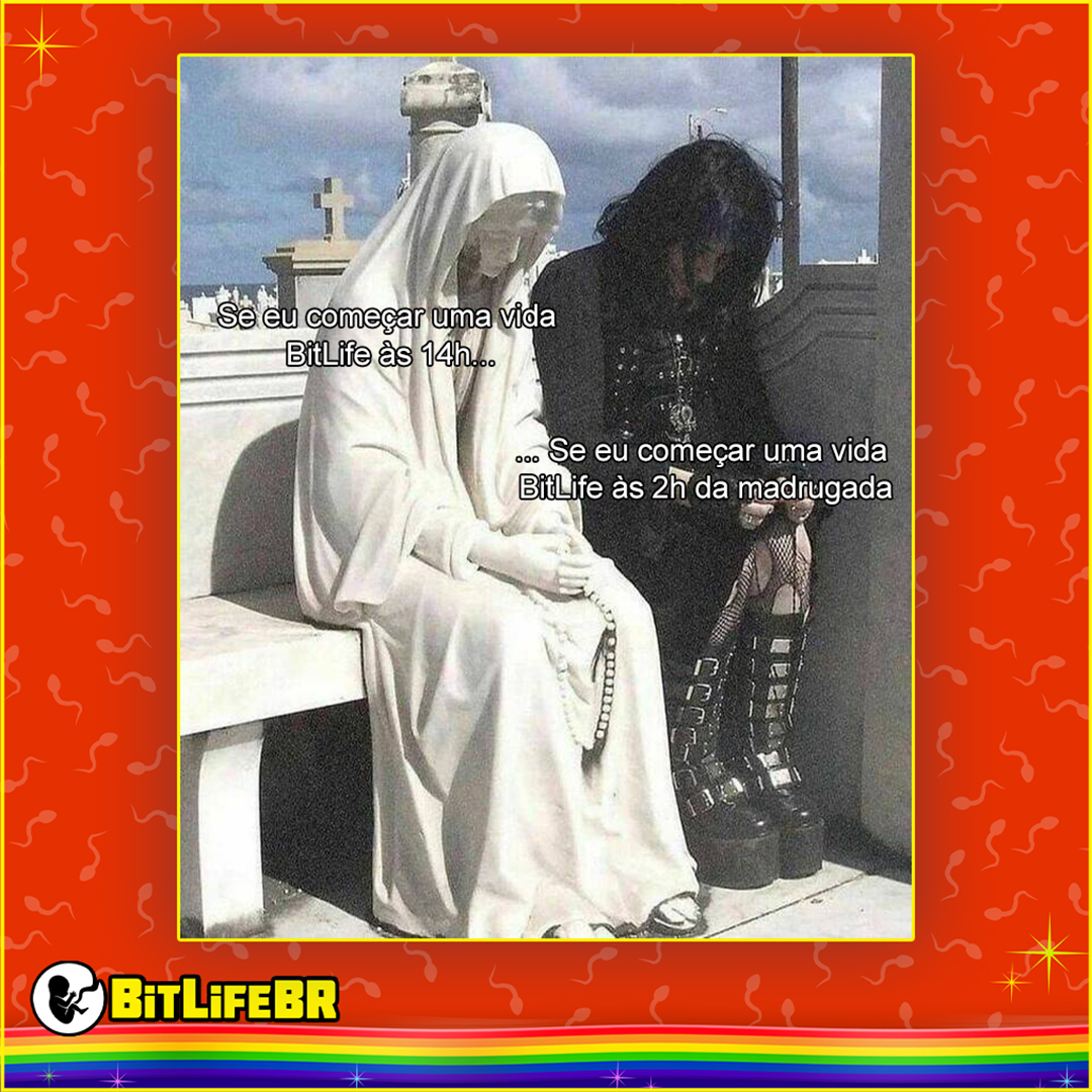 BitLife BR - Simulação de vida (@bitlife_br) on Twitter photo Dependendo da hora, vidas completamente diferentes podem surgir.
#BitLifeBR #goth #holy Dependendo da hora, vidas completamente diferentes podem surgir.
#BitLifeBR #goth #holy