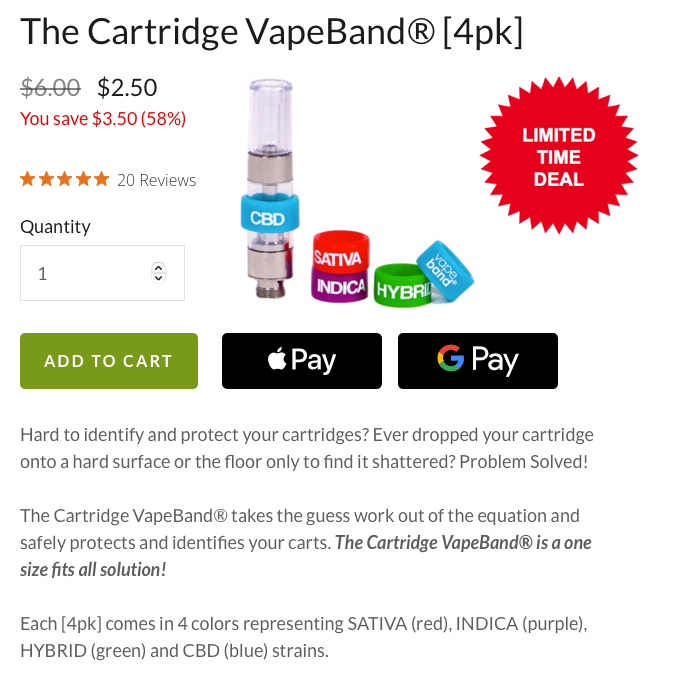 The Cartridge VapeBand® 4pk
Need some custom made with your branding? We do all sorts of order sizes, small or large, special events, packaging and more. Contact the original VapeBand® today!
vapeband.com 
#CannabisCommunity #mmj #cannabis #MedicalMarijuana