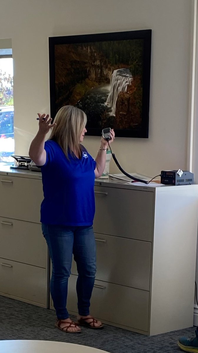 The staff of Fall River Electric Cooperative never want it to happen but if it does, we want to be prepared.
As part of the Co-op's safety training, all staff members participate in a practice MAYDAY drill so everyone knows the steps to take and actions needed to help should an