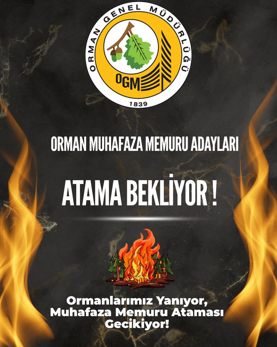 Doğayı,taşı,toprağı,geleceğimiz için ilmek ilmek işleyen orman muhafaza memurları  yeşil vatan savunması için 2500 atama talep ediyor.
#ommatamabekliyor
#ormanmuhafazamemurlarıatamabekliyor 
<a href="/ibrahimyumakli/">İbrahim Yumaklı</a> <a href="/milliparklar/">Milli Parklar</a> <a href="/OGMgovtr/">Orman Genel Müdürlüğü</a> <a href="/TCTarim/">T.C. Tarım ve Orman Bakanlığı</a>