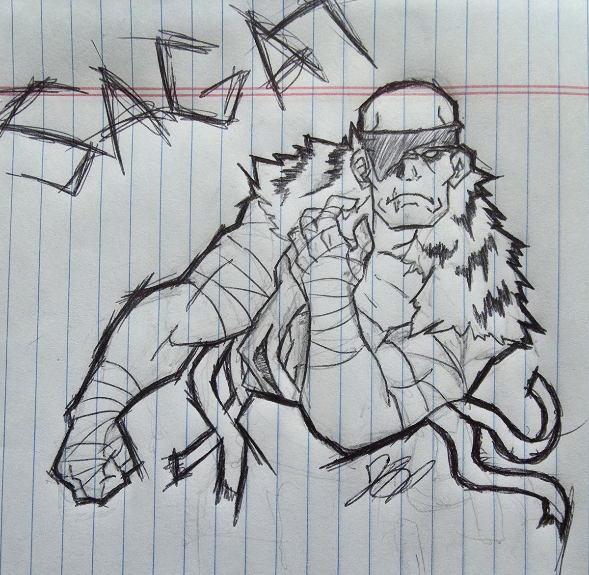 Had some downtime at work so heres a quick draw of Sagat