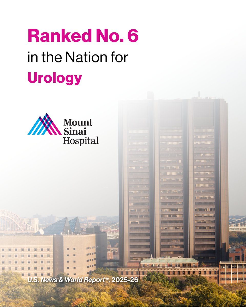 Mount Sinai Department of Urology (@mountsinaiuro) on Twitter photo We are proud to share that the Mount Sinai Department of Urology has been ranked #6 in the nation by U.S. News & World Report in their 2025-26 Best Hospitals rankings.
#urology #healthcare #medical <a href="/AshTewariMD/">Ash Tewari, MD</a> We are proud to share that the Mount Sinai Department of Urology has been ranked #6 in the nation by U.S. News & World Report in their 2025-26 Best Hospitals rankings.
#urology #healthcare #medical <a href="/AshTewariMD/">Ash Tewari, MD</a>