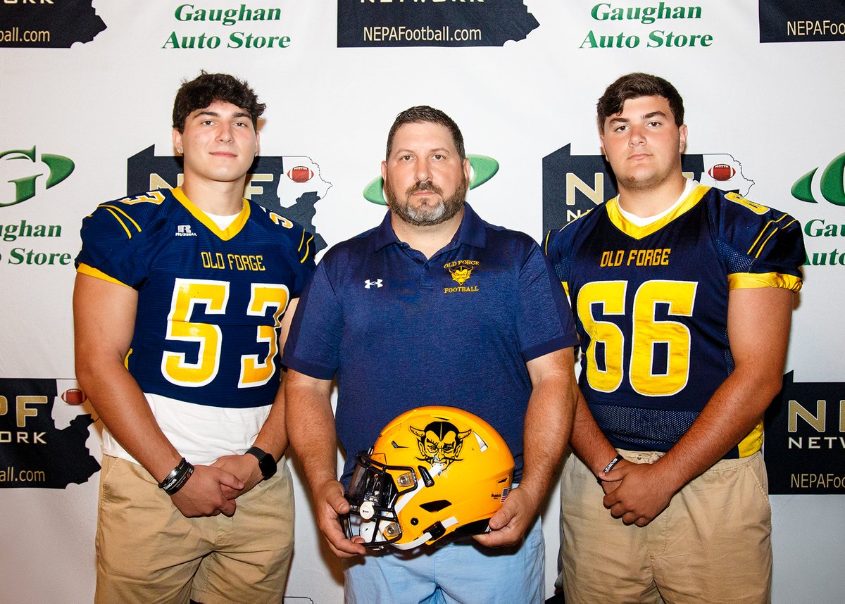 2025 LFC Media Day: Old Forge Blue Devils
Will Wozniak, Coach Mike Schuback, Jake Lucarelli
<a href="/BDFN_OldForge/">Blue Devil Football Network</a>
