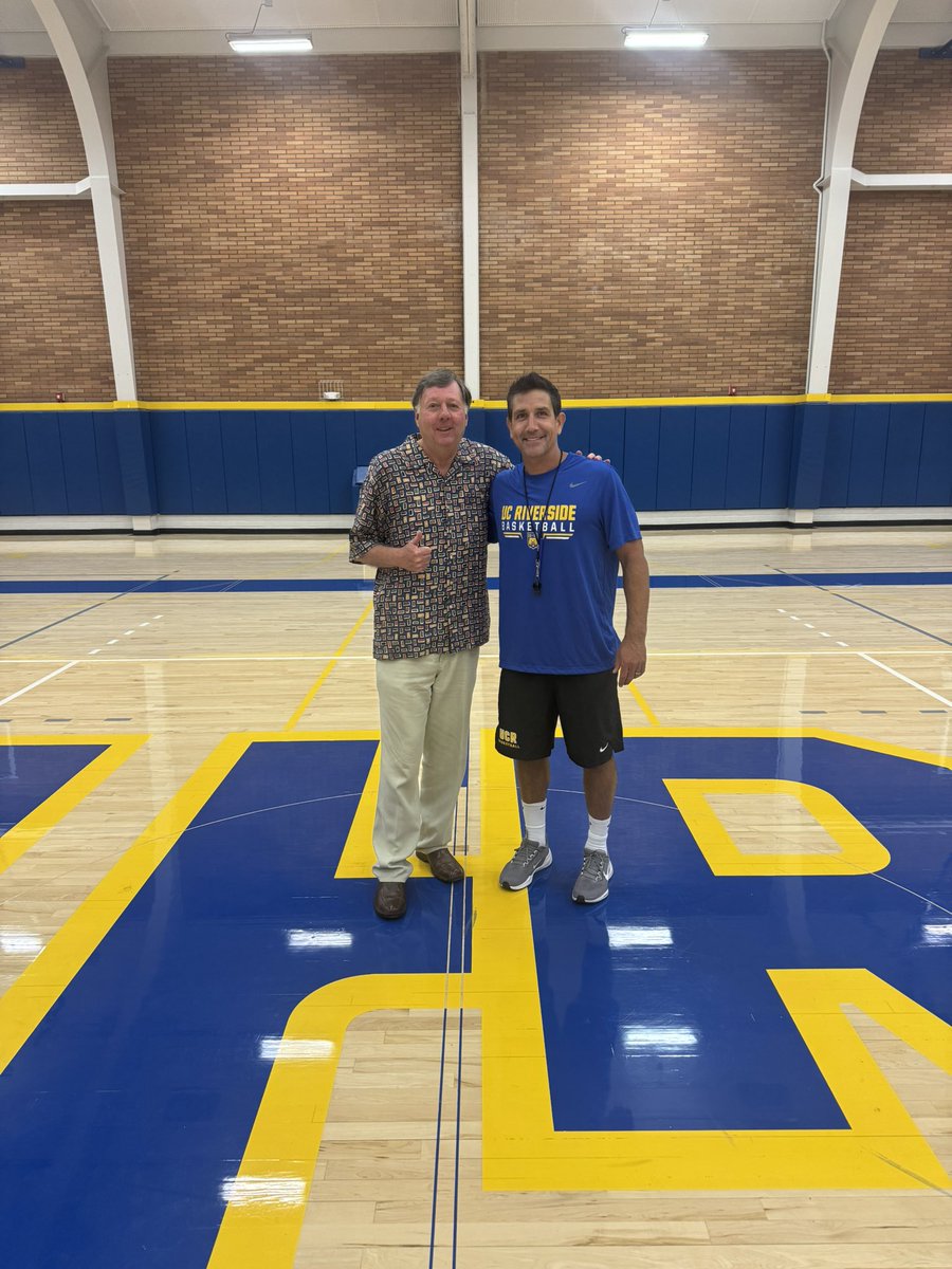 Awesome having UC Riverside supporter Michael Marlatt at practice today! #GoHighlanders