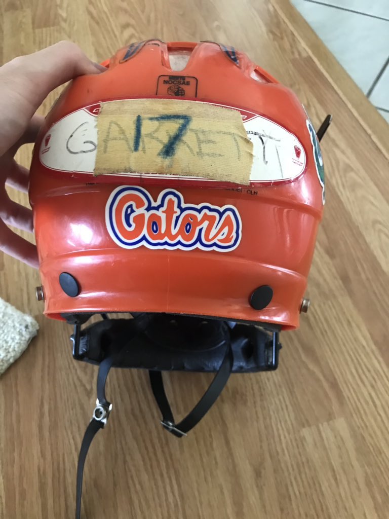 This was the first lacrosse helmet I ever ordered catalog custom. I was probably 8yo living in Northern Va. I remember spec’ing it at the local brick &amp; mortar lax shop (forget the name of the shop, but I can see it!).

Would ultimately play 4 yrs at UF &amp; head coach for 9 yrs.