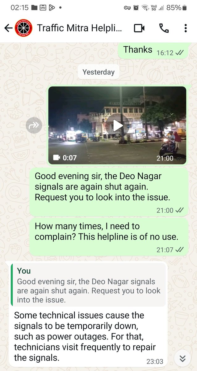 VAIBHAV GANJAPURE (@vaibhavgtoi) on Twitter photo <a href="/Dev_Fadnavis/">Devendra Fadnavis</a> & <a href="/nagpurcp/">CP Nagpur City</a>- Sir, #TrafficMitra helpline for resolving related issues is absolutely useless. Despite repeated complaints since last couple of years, <a href="/trafficngp/">Nagpur Traffic Police</a> failed to repair or restart Deo Ngr traffic signals. It's entirely farce. <a href="/narendramodi/">Narendra Modi</a> <a href="/timesofindia/">The Times Of India</a> <a href="/Dev_Fadnavis/">Devendra Fadnavis</a> & <a href="/nagpurcp/">CP Nagpur City</a>- Sir, #TrafficMitra helpline for resolving related issues is absolutely useless. Despite repeated complaints since last couple of years, <a href="/trafficngp/">Nagpur Traffic Police</a> failed to repair or restart Deo Ngr traffic signals. It's entirely farce. <a href="/narendramodi/">Narendra Modi</a> <a href="/timesofindia/">The Times Of India</a>