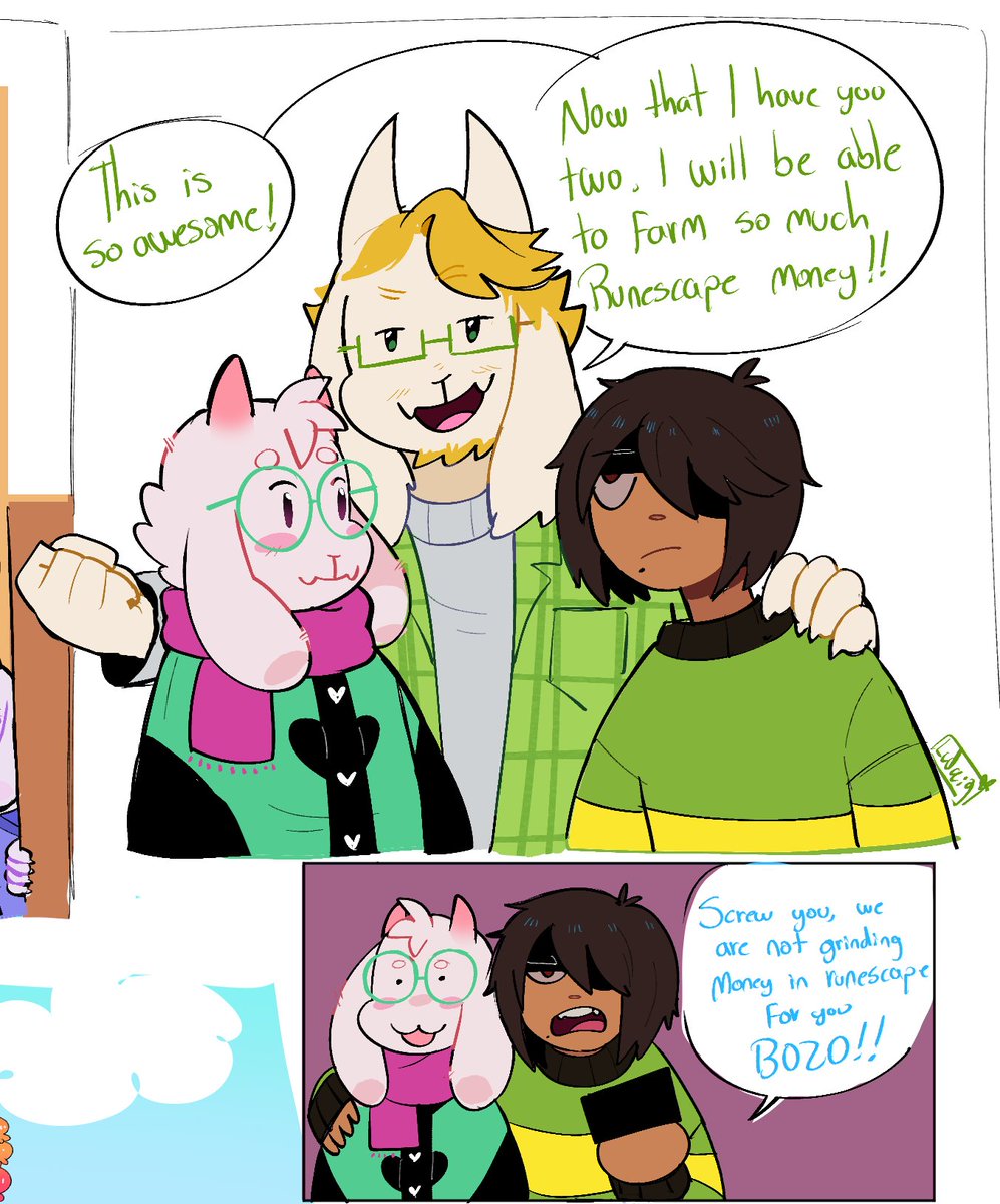 LudwigNightly's tweet photo. Local older sibling has to babysit for an afternoon
#DELTARUNE https://t.co/2VZf405peD
