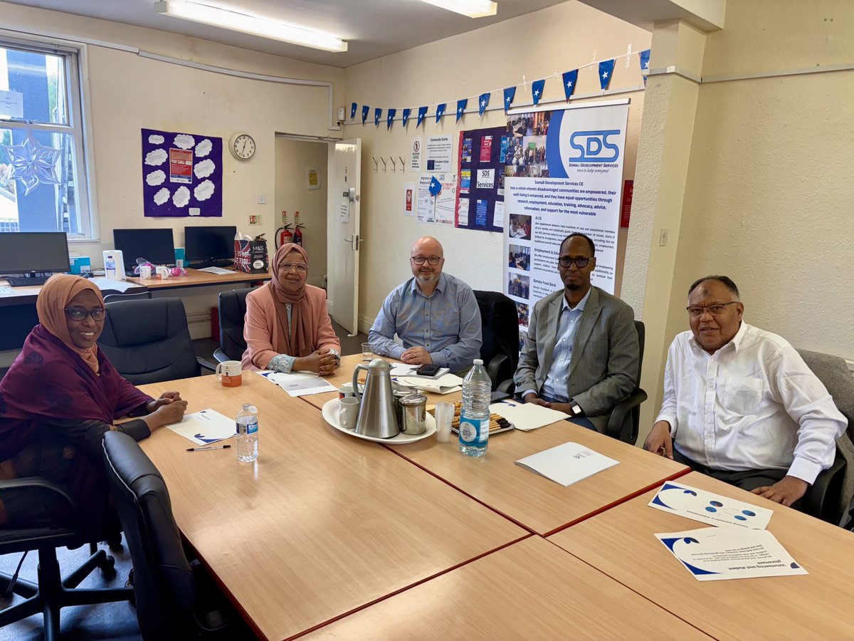 Pleasure to welcome Zamzam Foundation Leadership Team to ⁦<a href="/TheSDSltd/">Somali Development Services CIC</a>⁩ Centre in Leicester. Discussed range of issues including how to collaborate with each other for the betterment of our community and country ⁦<a href="/TheSDSltd/">Somali Development Services CIC</a>⁩ ⁦<a href="/GlobSomDiaspora/">GSD- Horusocod</a>⁩ ⁦<a href="/zamzamsom/">Zamzam Foundation</a>⁩
