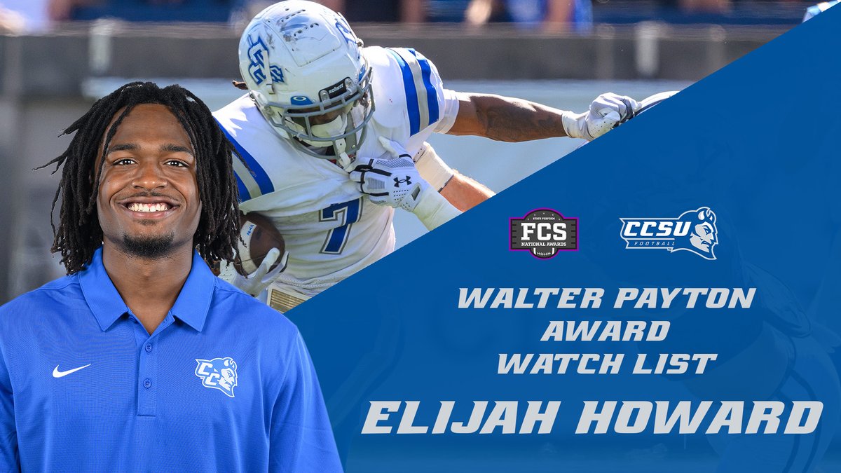 CCSU Blue Devils (@ccsubluedevils) on Twitter photo Howard Named To <a href="/StatsPerform/">Stats Perform</a> Preseason Payton Award Watch List. @CCSU_FB running back was the <a href="/NECFootball/">NEC Football</a> Offensive Player of the Year in 2024!
Read more: tinyurl.com/2s4ac68r
#GoBlueDevils #NECFB Howard Named To <a href="/StatsPerform/">Stats Perform</a> Preseason Payton Award Watch List. @CCSU_FB running back was the <a href="/NECFootball/">NEC Football</a> Offensive Player of the Year in 2024!
Read more: tinyurl.com/2s4ac68r
#GoBlueDevils #NECFB