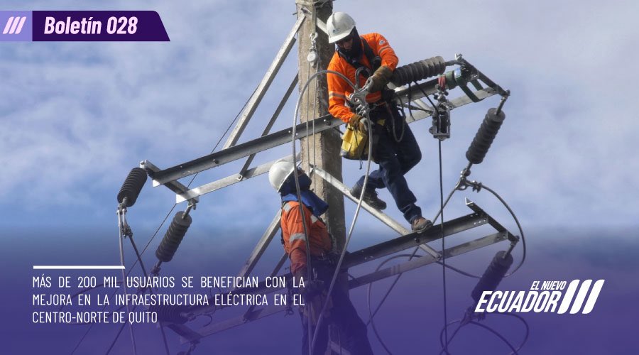📍 ¡BUENAS NOTICIAS!

La <a href="/ElectricaQuito/">Empresa Eléctrica Quito</a> ejecuta obras de mejora en la infraestructura de transmisión eléctrica, en beneficio de más de 200 mil usuarios de los sectores del centro-norte de Quito.

Más detalles en: acortar.link/5fPTcW

#ElNuevoEcuador