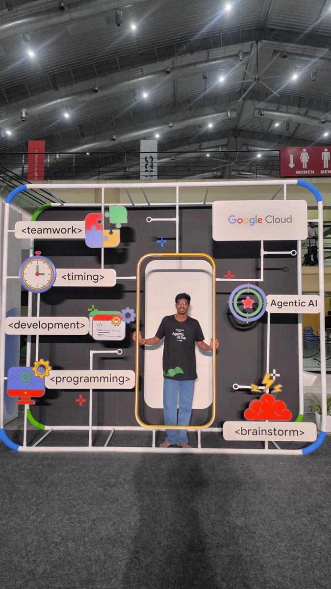 ItzArnavG's tweet image. This was my first-ever hackathon.
Participating was thrilling — but winning it? That too from Google? Unreal. 😭
30+ hours of sleepless brainstorming, building, and debugging at BIEC, Bengaluru.
 #HackathonExperience #FirstHackathon #DevJourney