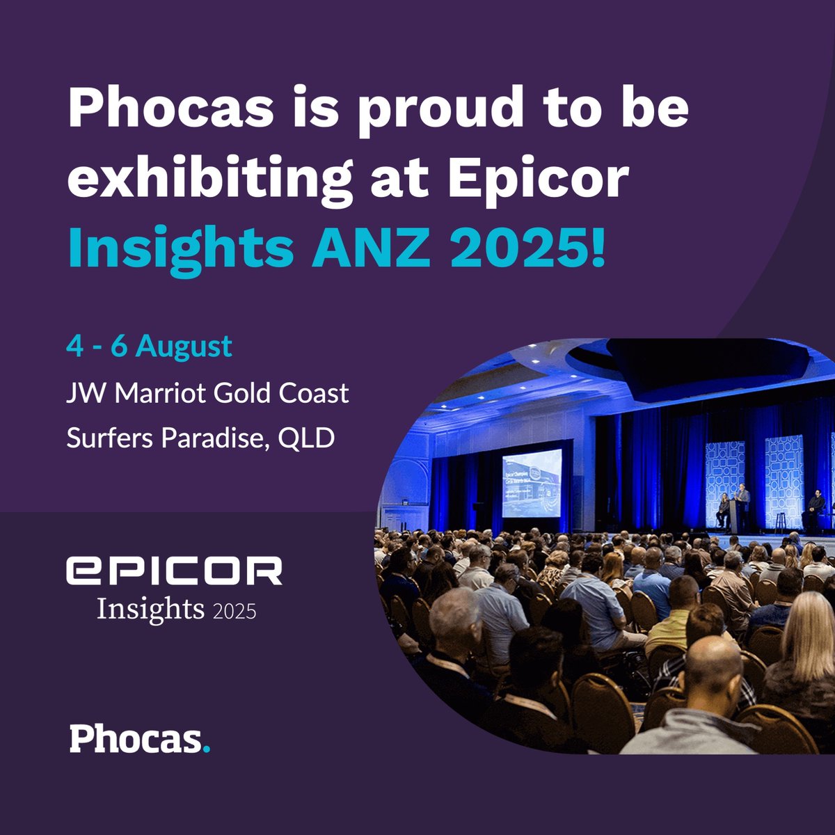 We’re headed to Epicor Insights ANZ in Surfers Paradise  – see you there from 4–6 August! 

Discover how the Epicor Data Analytics (EDA) Suite powered by Phocas helps you get more from your data.

Visit 👉 phoc.as/4lTzt4D
#EpicorInsightsANZ #PhocasSoftware