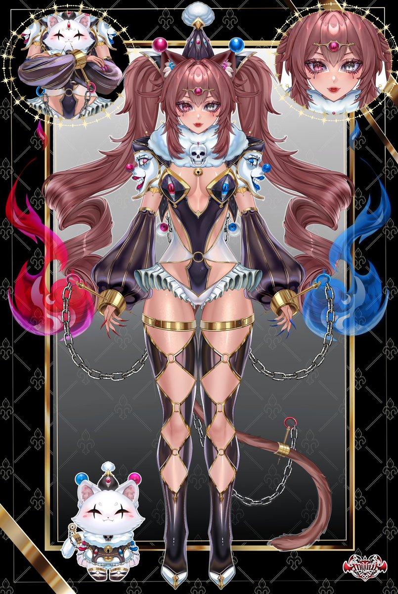 Myuutew's tweet photo. My first ever completed model. Vtuber artists you're so impressive. This was hard! https://t.co/D2QCBa5707