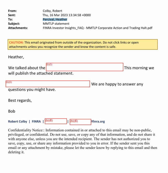 🚨 BREAKING: Who really put together <a href="/FINRA/">FINRA</a>’s March 16, 2023 $MMTLP FAQ?

This wasn’t some routine investor memo. It came from the top. Here’s the FOIA truth
1/ On March 16, 2023, FINRA published its now-infamous FAQ about the MMTLP trading halt. But what most people don’t know