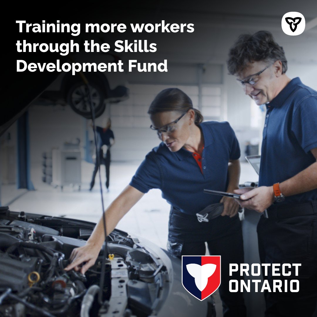 Ontario is protecting workers and our economy with $260M in Skills Development Training funding! This latest round will help more workers get hands‑on training for good‑paying, in-demand jobs—keeping Ontario strong and resilient in the face of U.S. tariffs. 💪👷‍♀️🛠