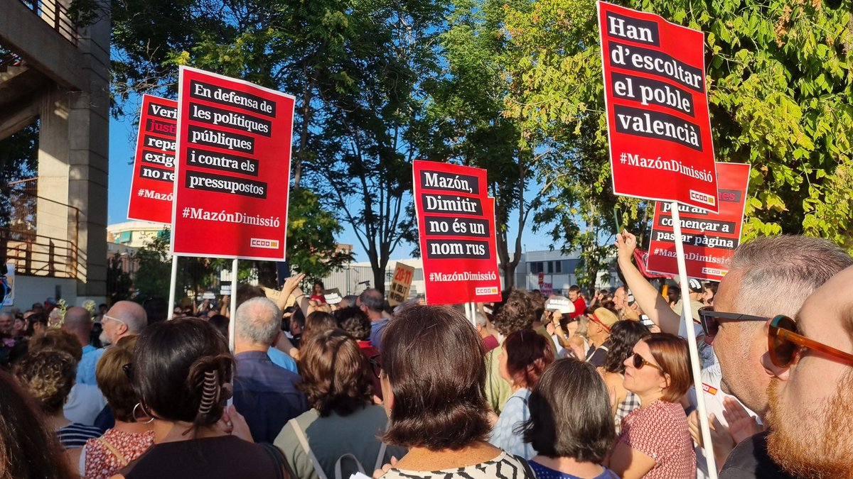 Per les víctimes de la #dana. No pararem fins #MazonDimissió