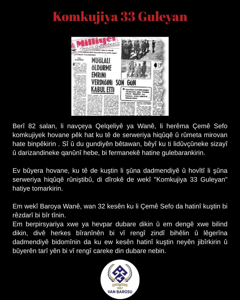 33 Kurşun: Unutulmaz Acımız

Komkujiya 33 Guleyan