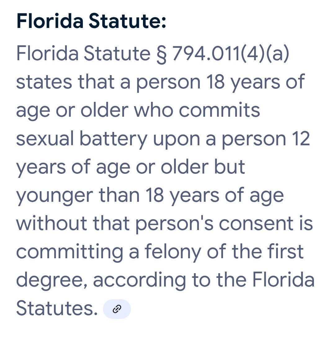 Quietly whispers....here we go. 

Age of consent was 16. The STATE statute....is attached. 

Hello Florida STATE ATTORNEYS....guess who can't be pardoned for STATE crimes?

All the way to the top