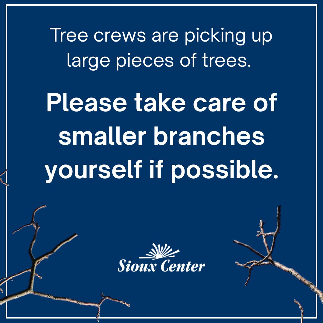 Crews are collecting large pieces of cut up trees curbside to help with storm recovery. If possible, take care of smaller branches yourself and bring them to the tree disposal sites. Smaller branches can clog the storm drainage system if they are left near or on street.