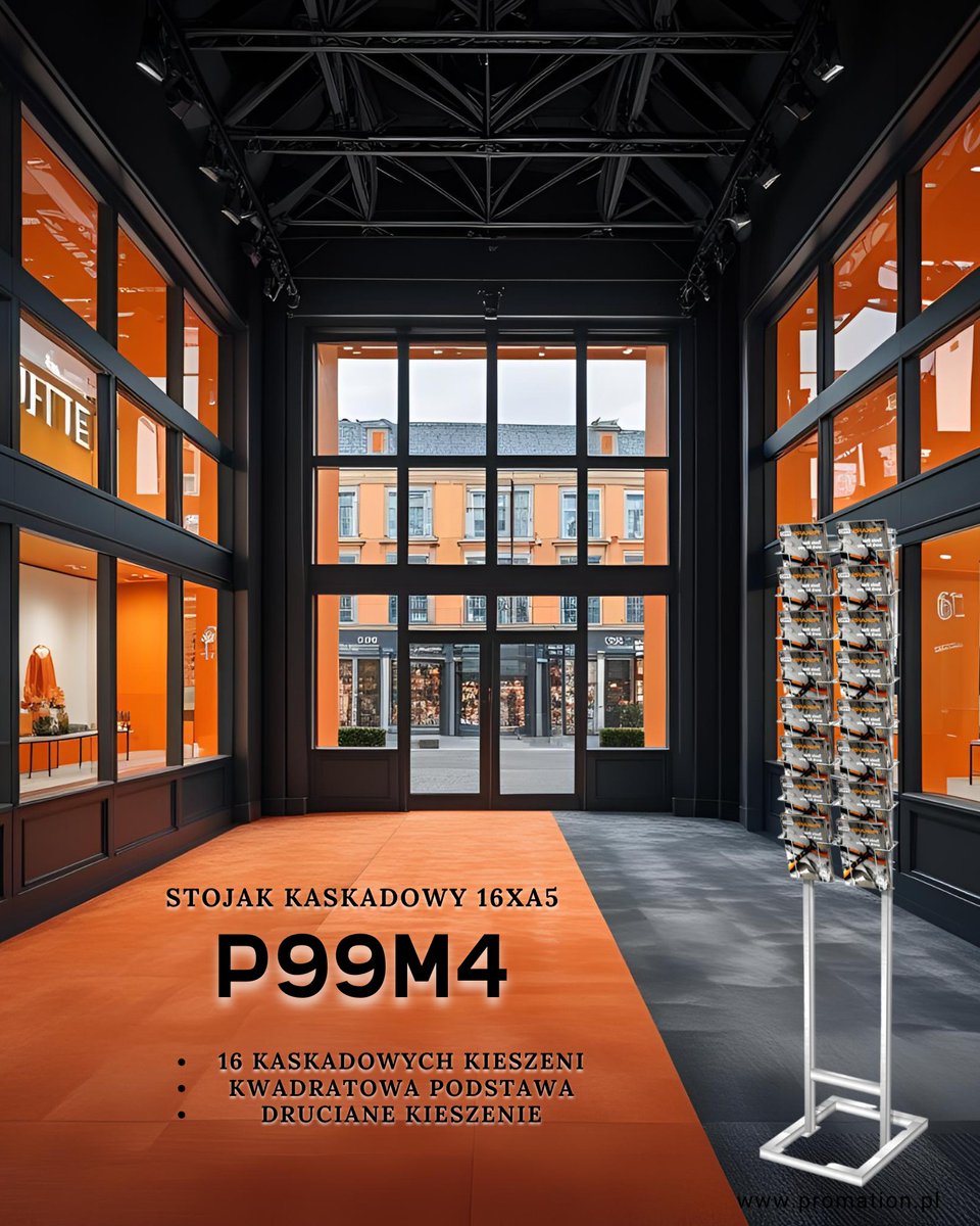 Promation_pl's tweet image. 📢 Jednostronny stojak P99m4 z 16 drucianymi, kaskadowymi kieszeniami A5 – estetyczna prezentacja ulotek i broszur bez gromadzenia kurzu.

👉 Sprawdź szczegóły:
 promation.pl/stojaki-na-fol…
#stojaknaulotki #ekspozytor