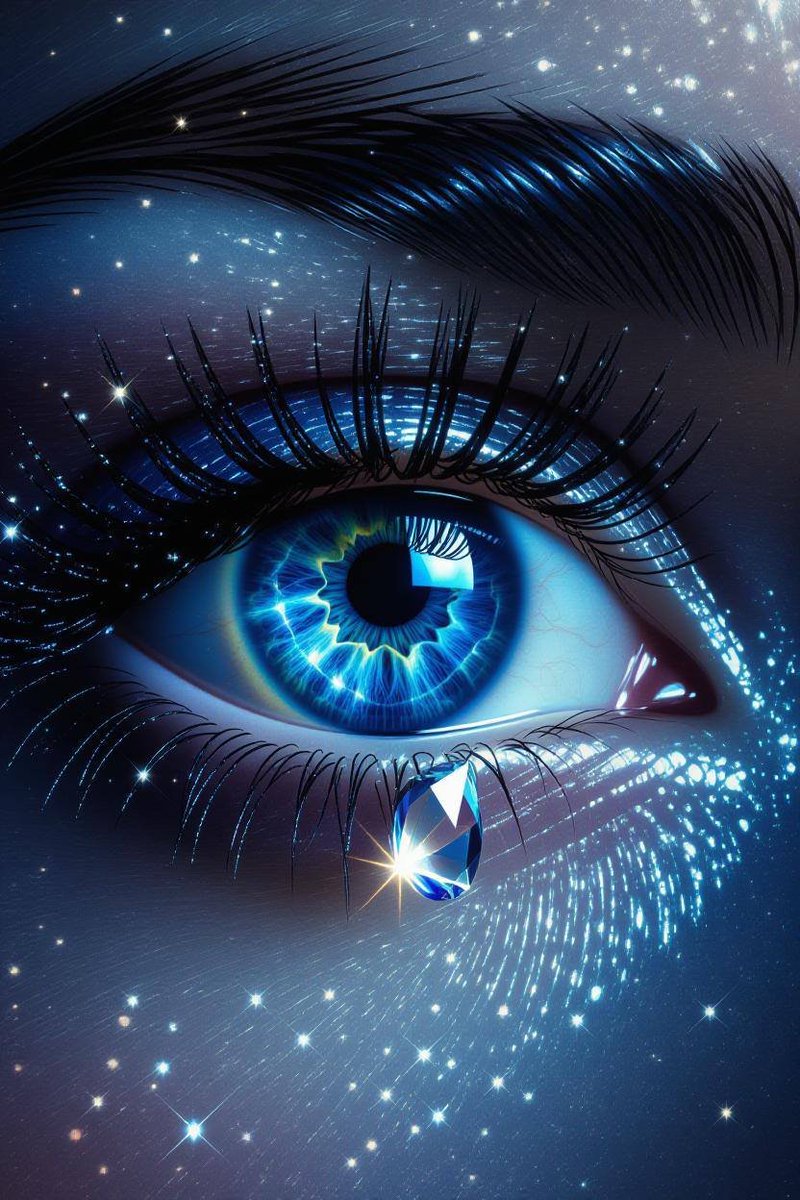 When we recently joined the waitlist for Imagine, we found some images were already created! 

This was created from the following prompt

'A highly detailed close-up of a human eye with a deep blue iris, surrounded by long, dark eyelashes adorned with sparkling glitter. A