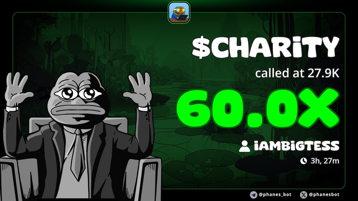 Just hit a 60x on $CHARITY coin! 🚀
 Giving back never felt so good

#charity #BONK #BigTess