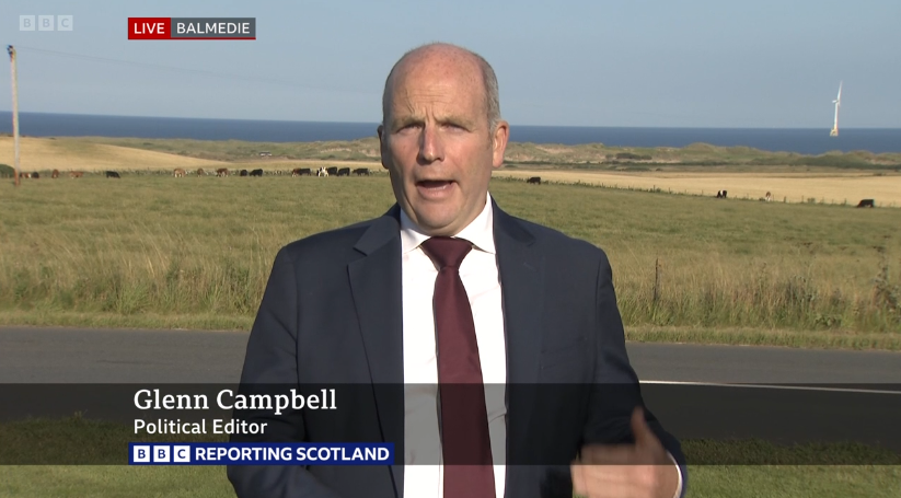 Glenn Campbell lived down to his reputation as the most corrupt political editor in the whole of the BBC network tonight with yet more gratuitous asides at John Swinney on Reporting BritNat. Everyone can see what he's doing. He makes no attempt to hide it.