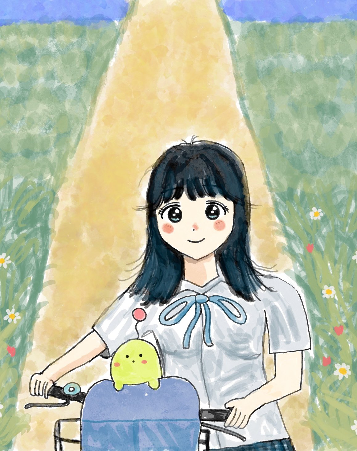 初めて書いた絵 バイクイラスト練習中。バイクはセパハン(眺めるだけなら